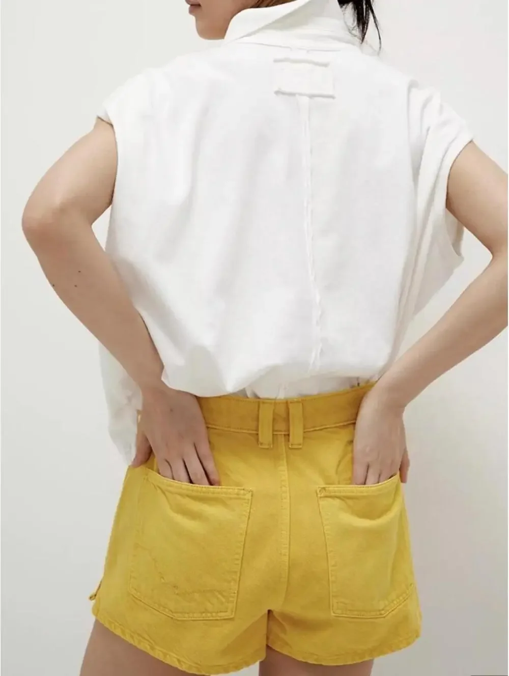 Free People Women's Yellow Shorts